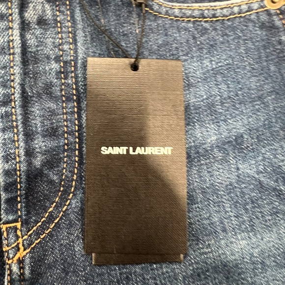 Saint Laurent High Rise Skinny Dark Blue Jeans NWT Size 24 - Picture 3 of 6